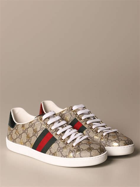 gucci ace sneaker with gg print|gucci ace studded sneakers.